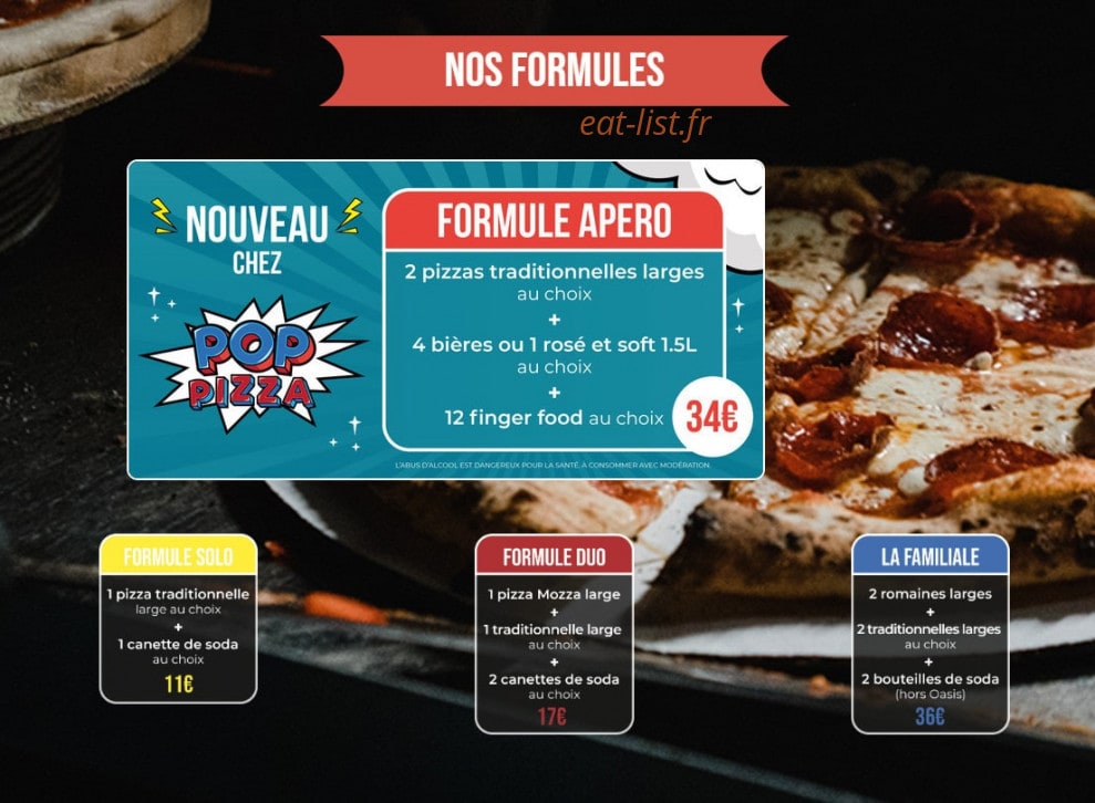 Pop Pizza — carte page 7
