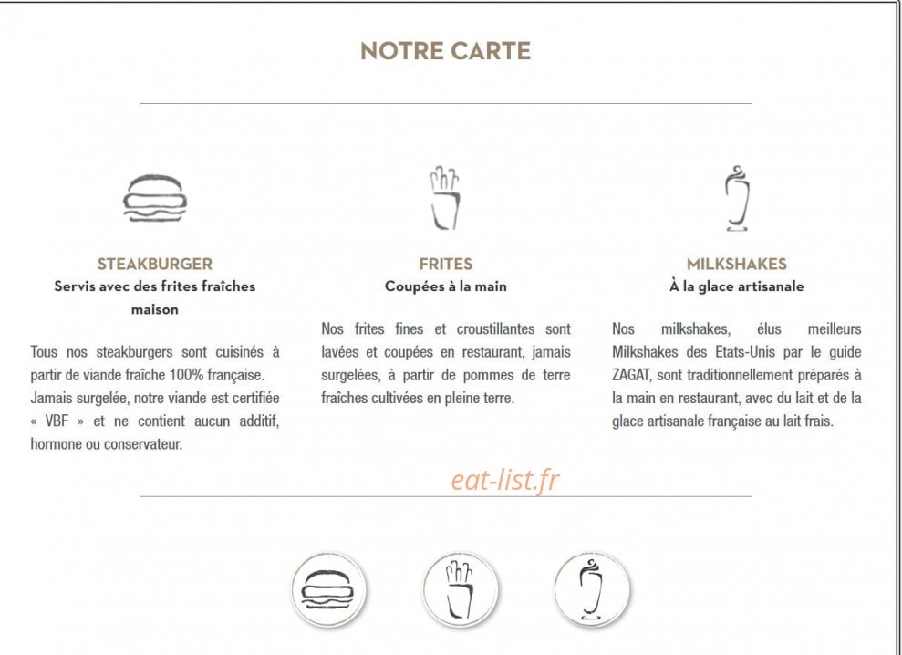 Steak 'n Shake — carte page 1