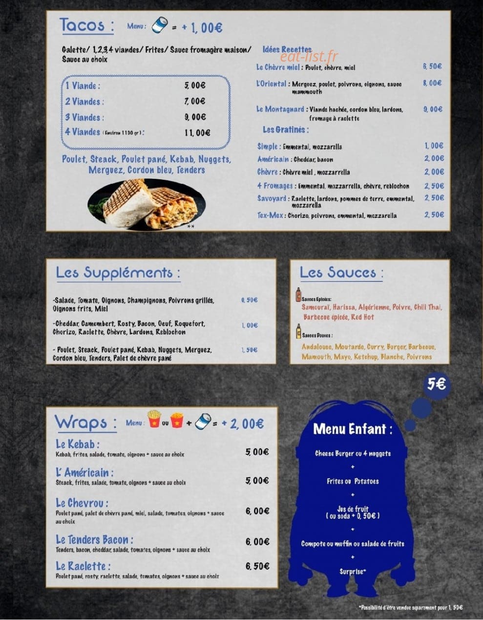 Subfood — carte page 3
