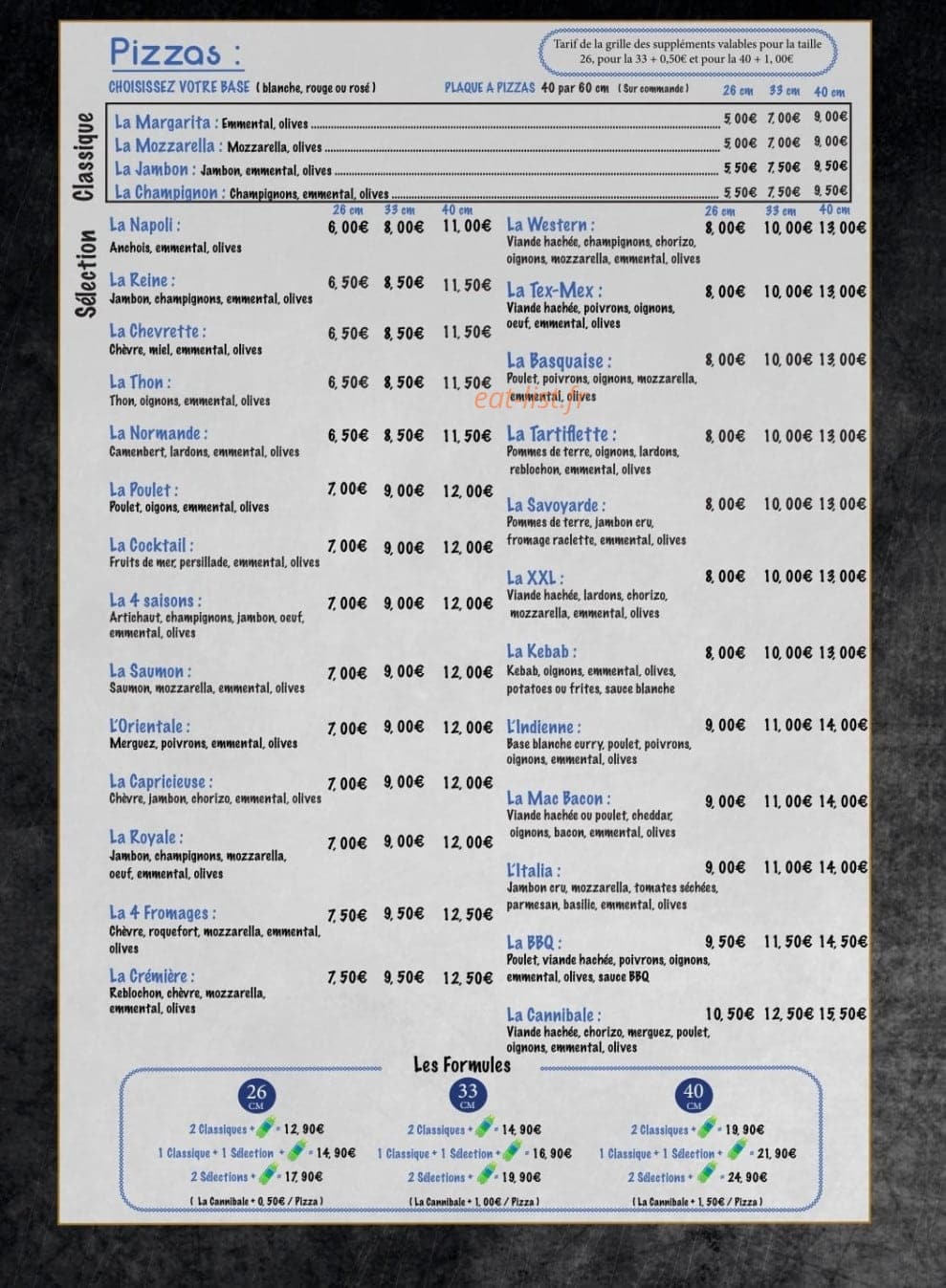Subfood — carte page 1