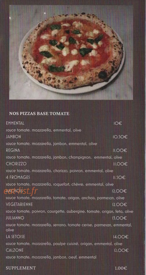 Chez Julianno — carte page 2