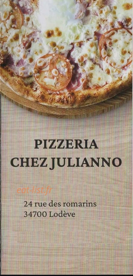 Chez Julianno — carte page 1