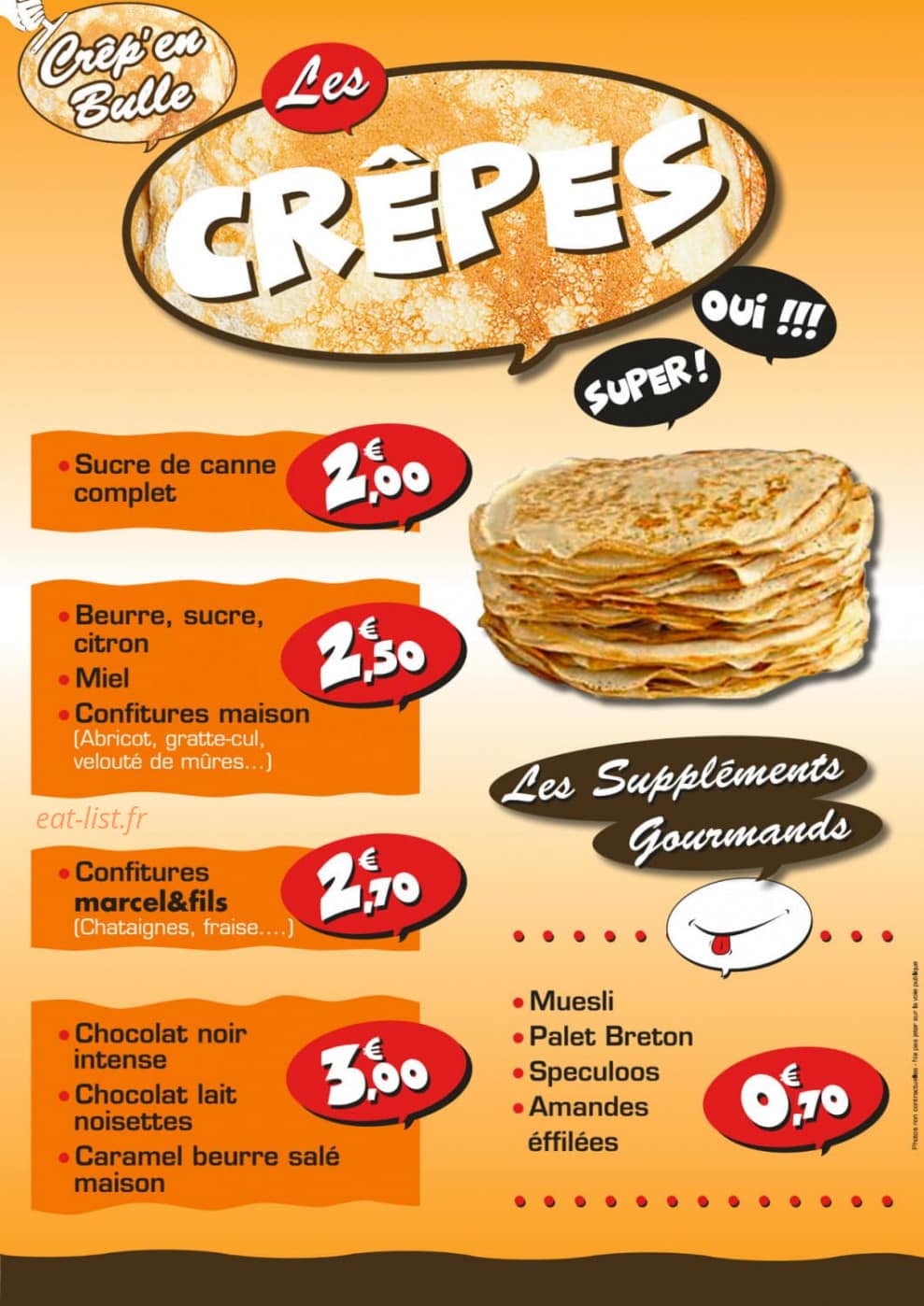 Crêp' en Bulle — carte page 2