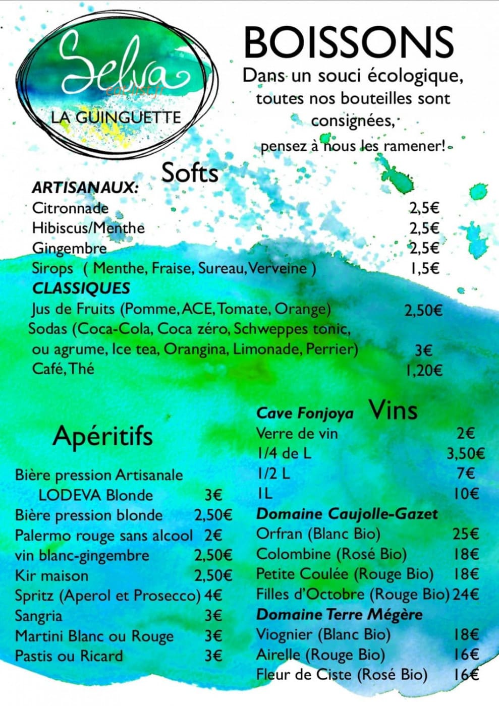 Guinguette Selva — carte page 2