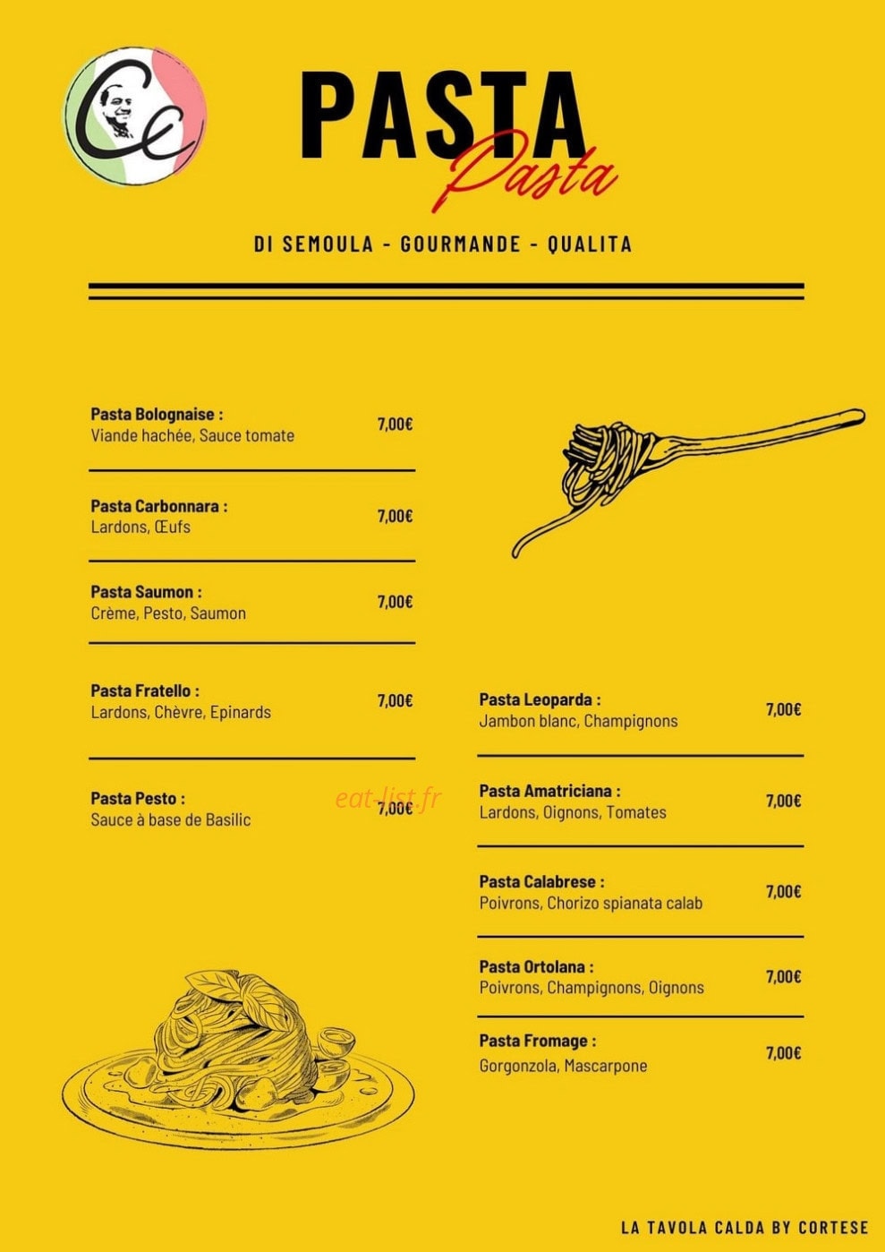 La Tavola Calda — carte page 2
