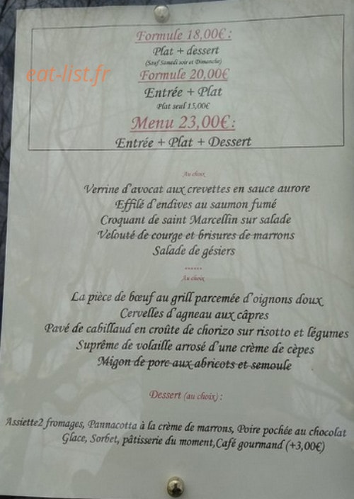 Le Petit Sommelier — carte page 1
