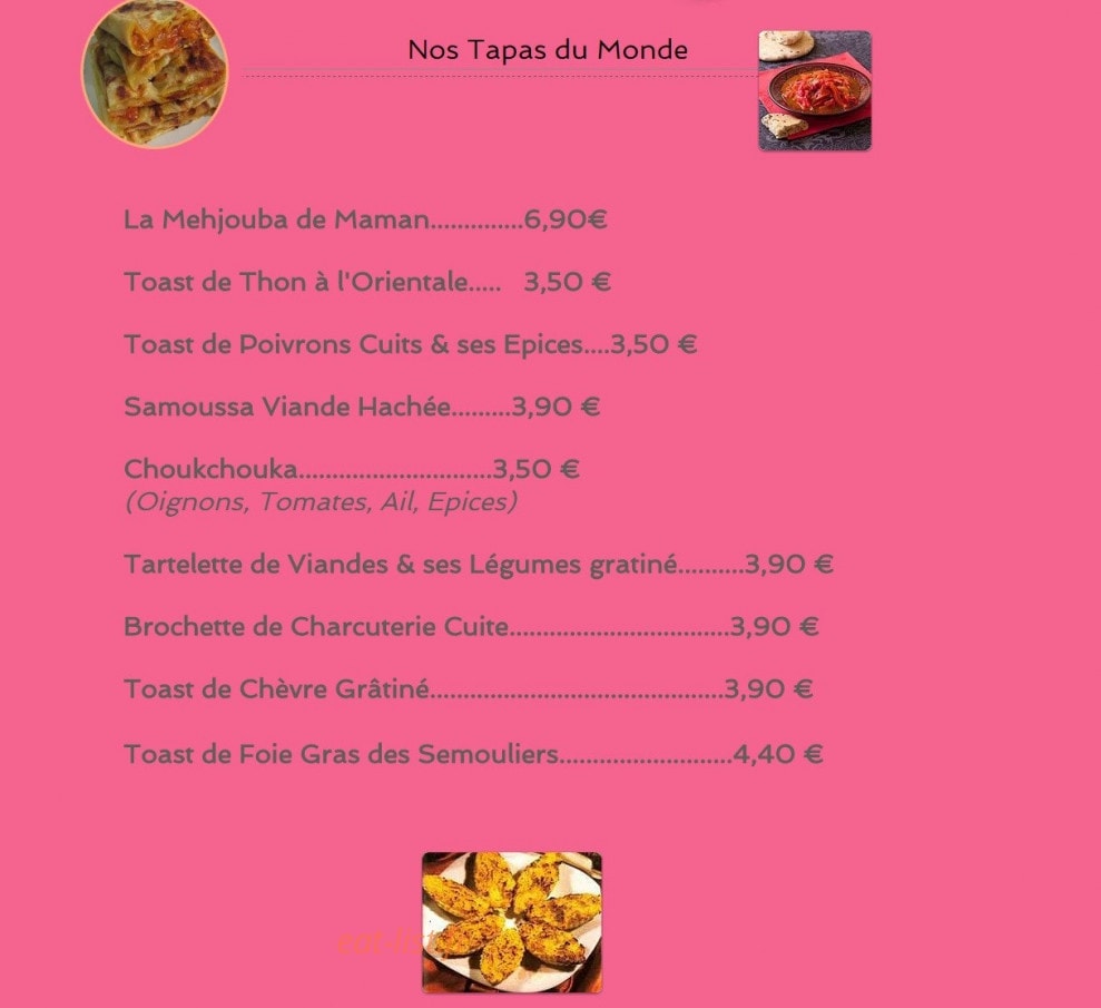 Les Artisans Semouliers — carte page 1