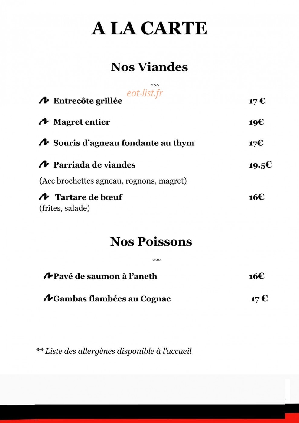 Saveurs Au Grand Sud — carte page 2