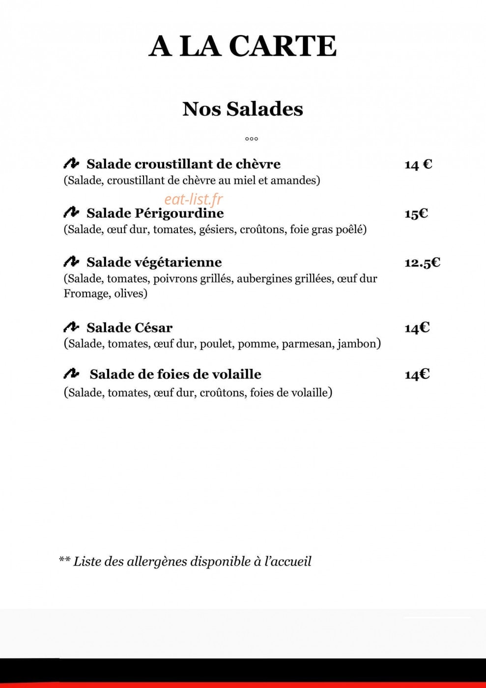 Saveurs Au Grand Sud — carte page 7