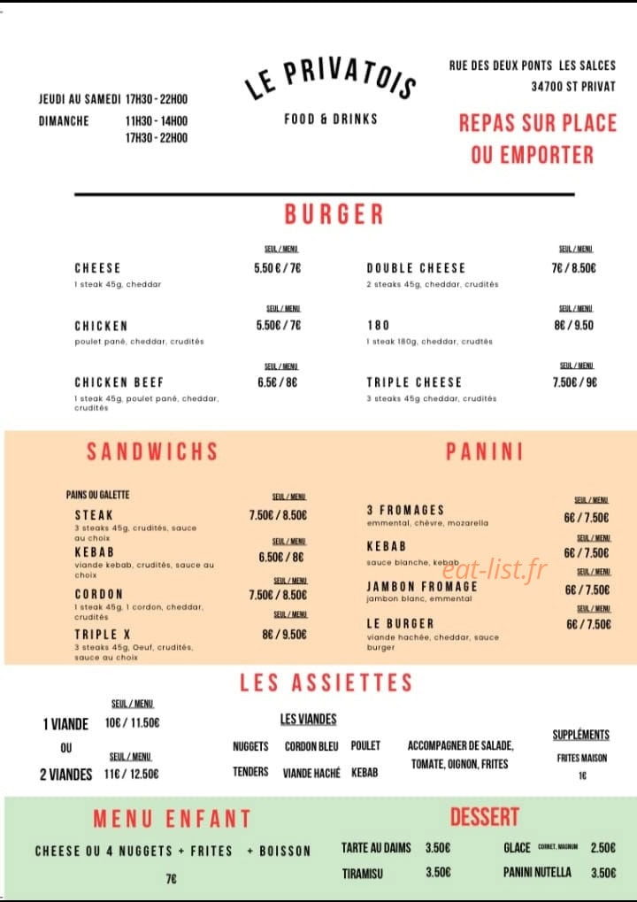 Le Privatois — carte page 1