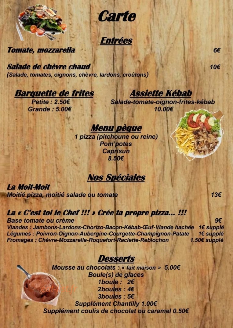 Chez Yaya — carte page 1