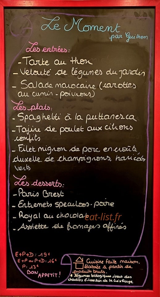 Le Moment — carte page 1