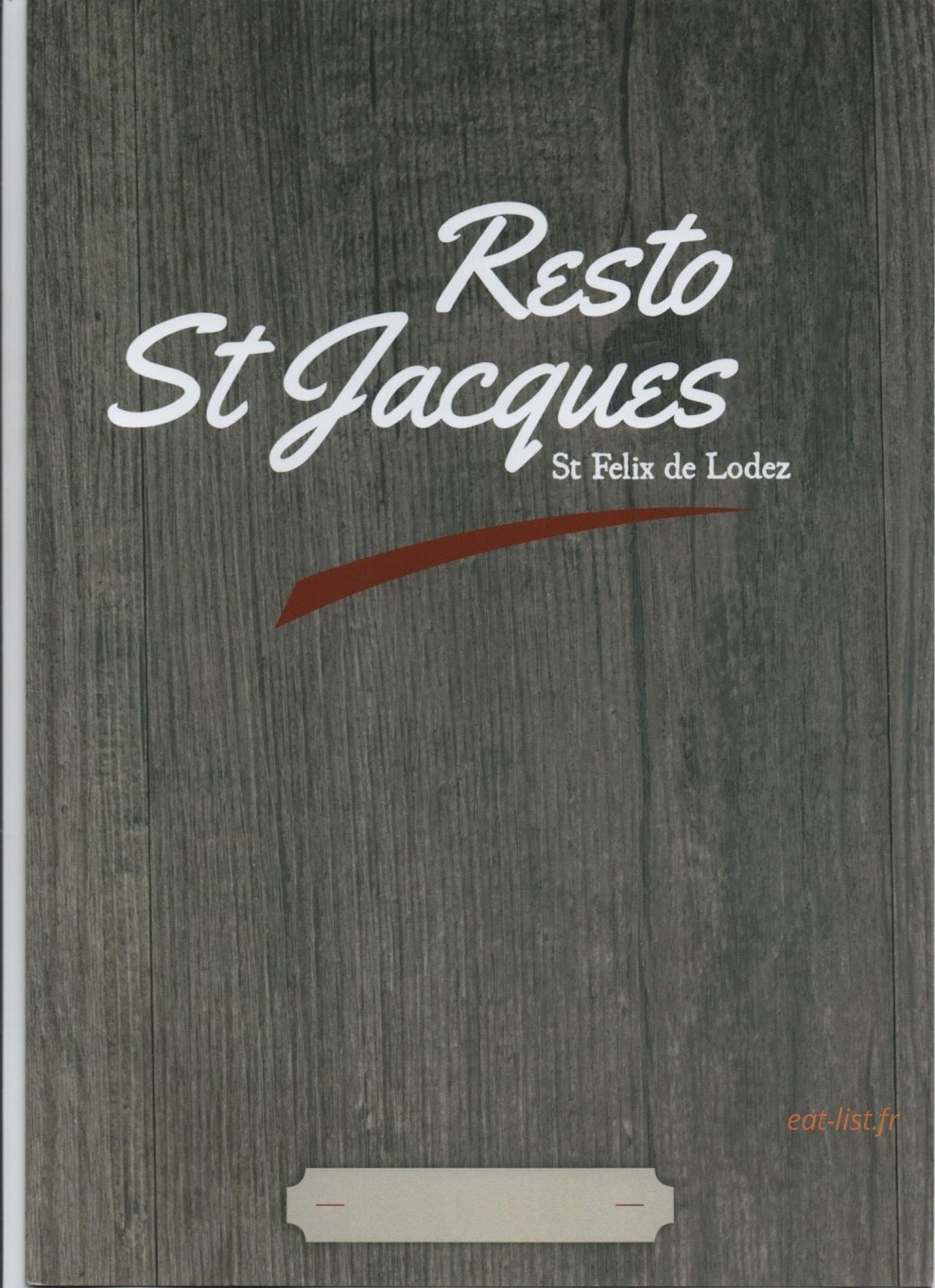 Restaurant Saint jacques — carte page 1