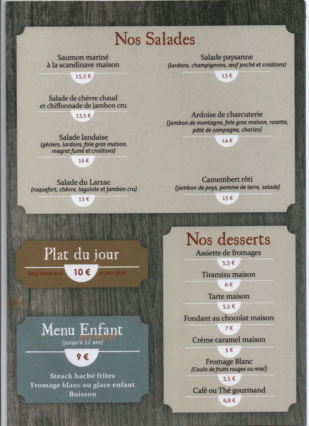 Restaurant Saint jacques — carte page 3