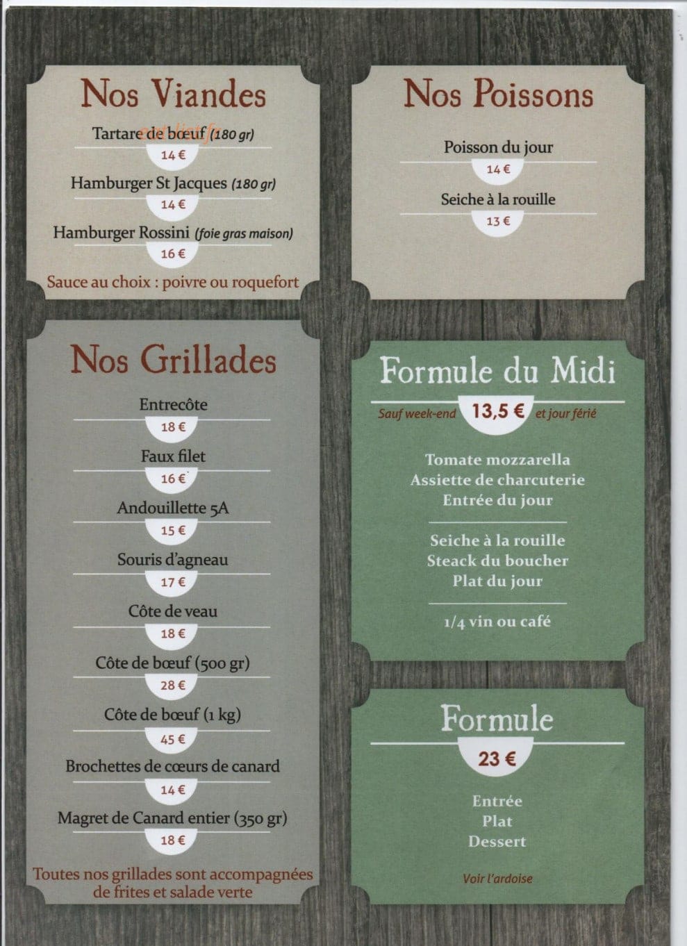 Restaurant Saint jacques — carte page 2