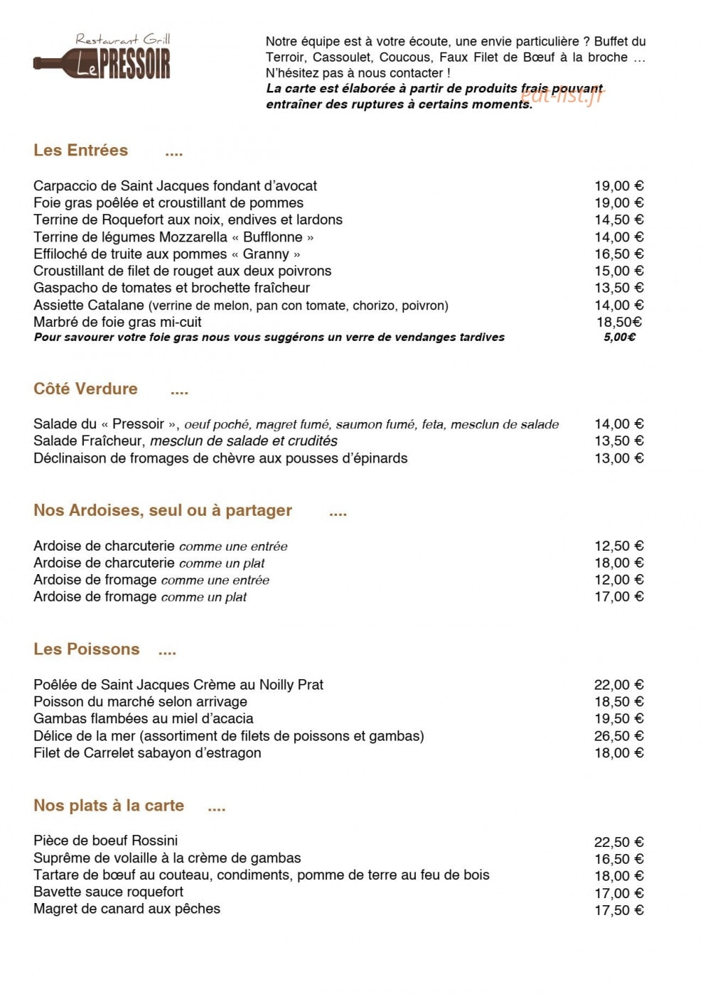 Le pressoir — carte page 1