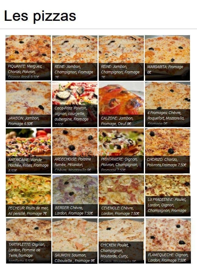 Pizza Pat — carte page 1