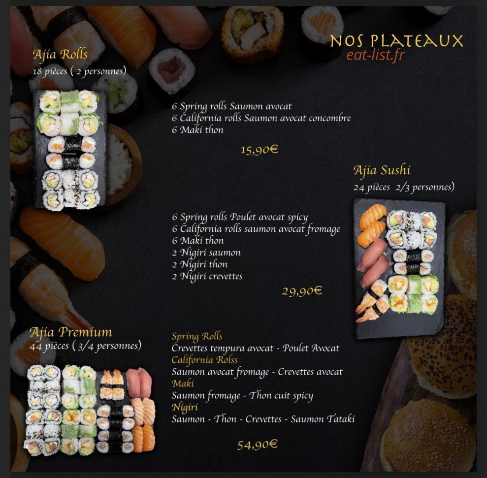 Ajia Sushi & Burger — carte page 8