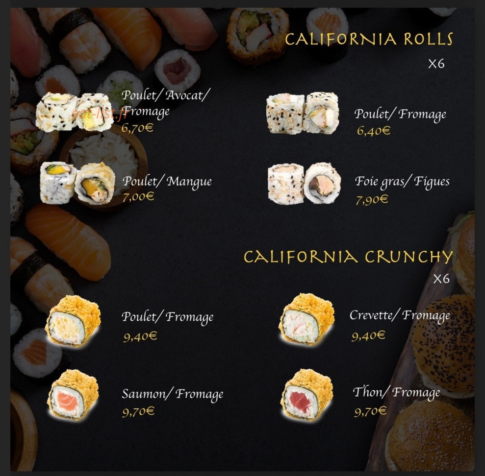 Ajia Sushi & Burger — carte page 4