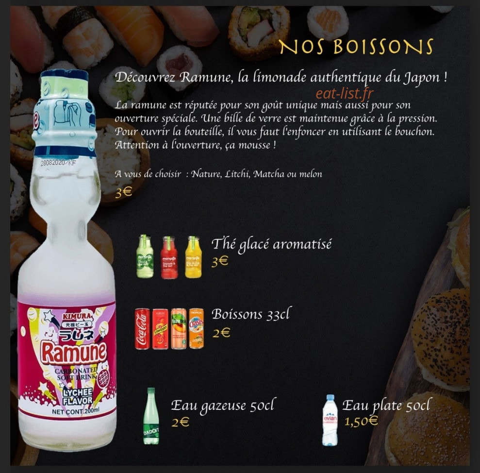 Ajia Sushi & Burger — carte page 16