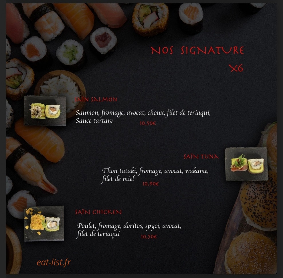 Ajia Sushi & Burger — carte page 9