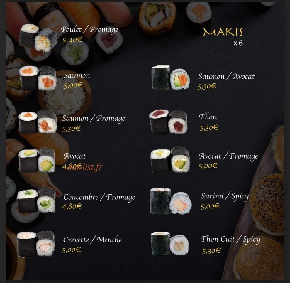 Ajia Sushi & Burger — carte page 6