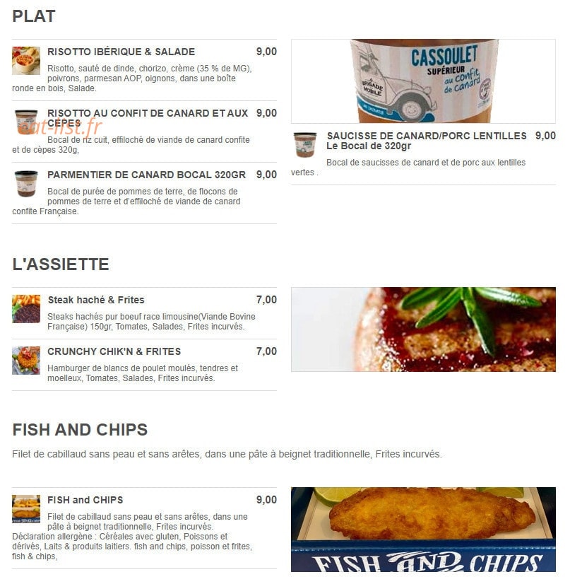 Alive My Resto — carte page 1