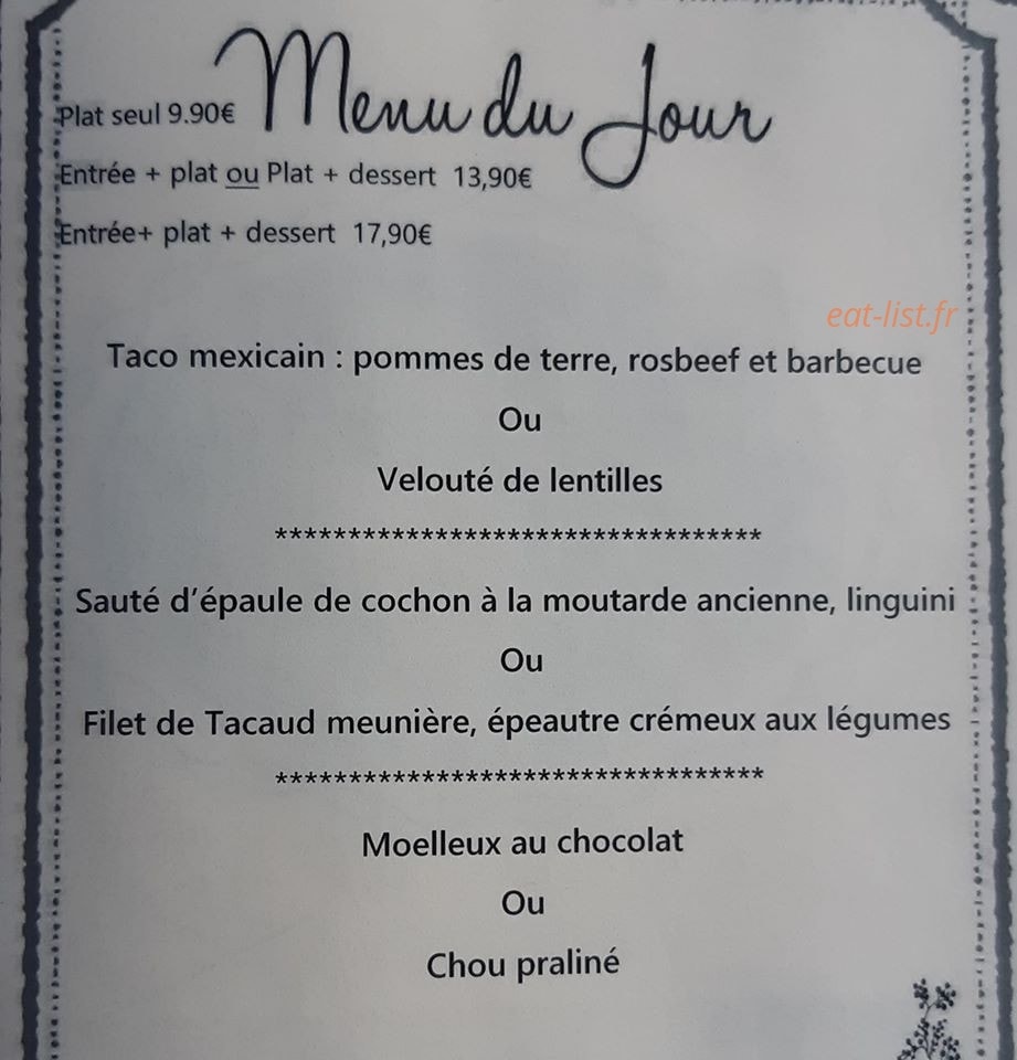 Chez poulette — carte page 1
