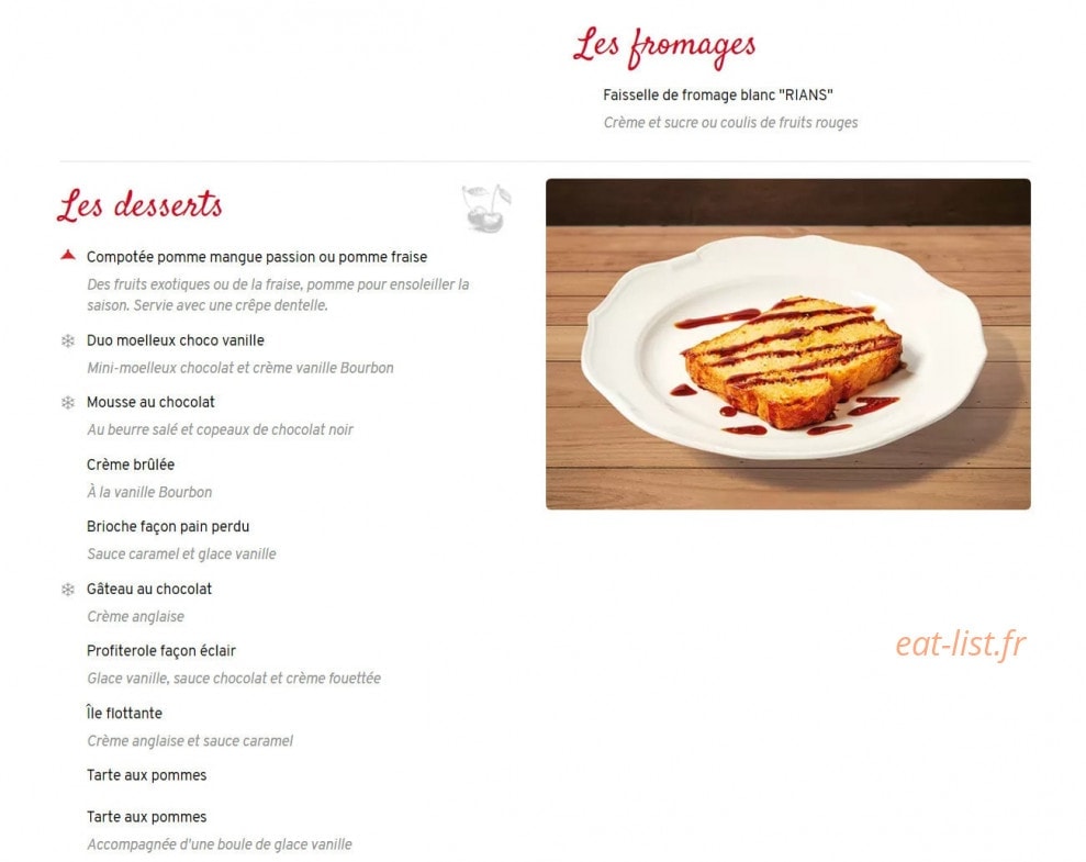 Courtepaille — carte page 6