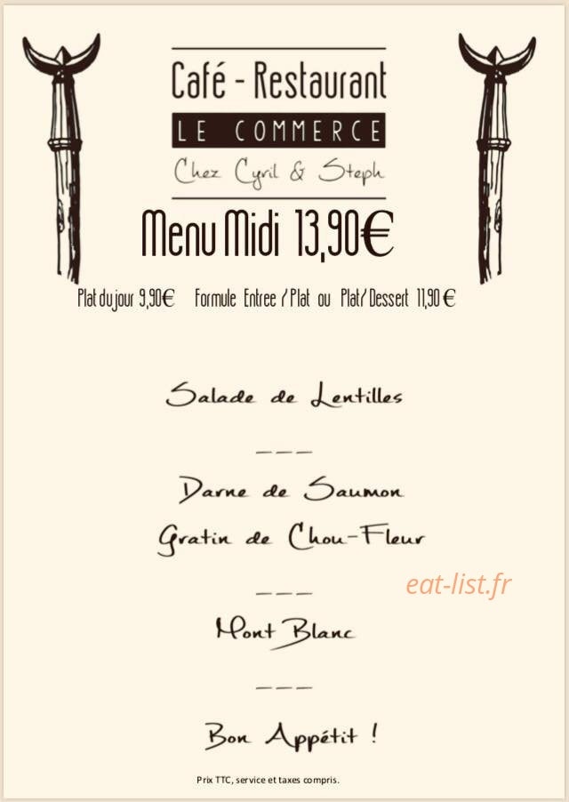 Le Commerce — carte page 1