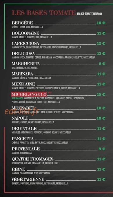 Pizzas & Mozzarel — carte page 2