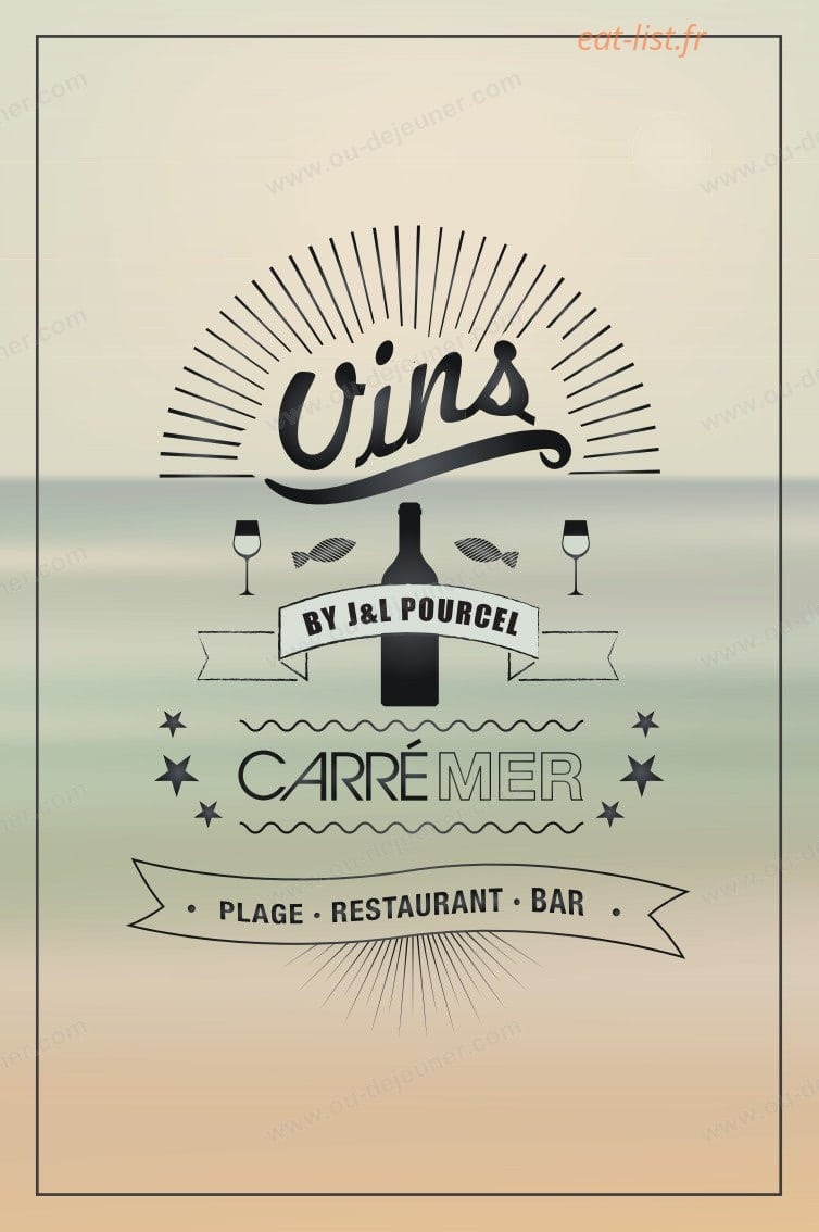 Carte et menu de Carre mer à Villeneuve les Maguelone — La carte des vins