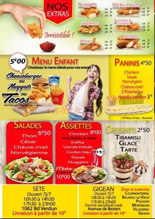 M Express — carte page 2