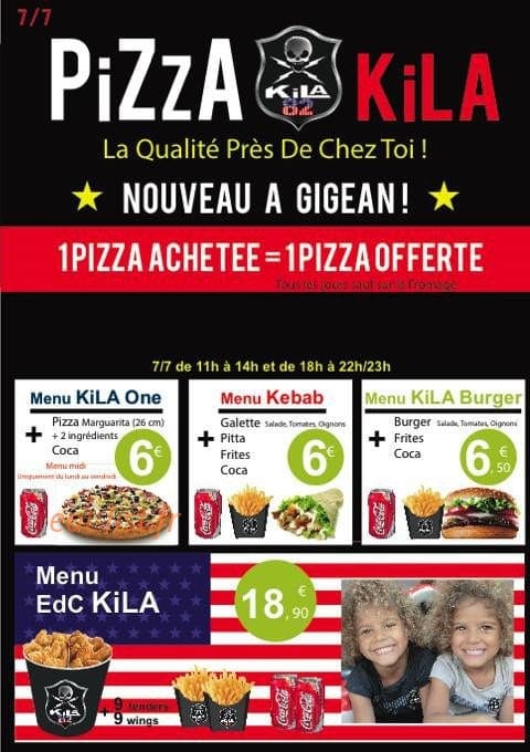 PiZza KiLa  Gigean  carte menu et photos