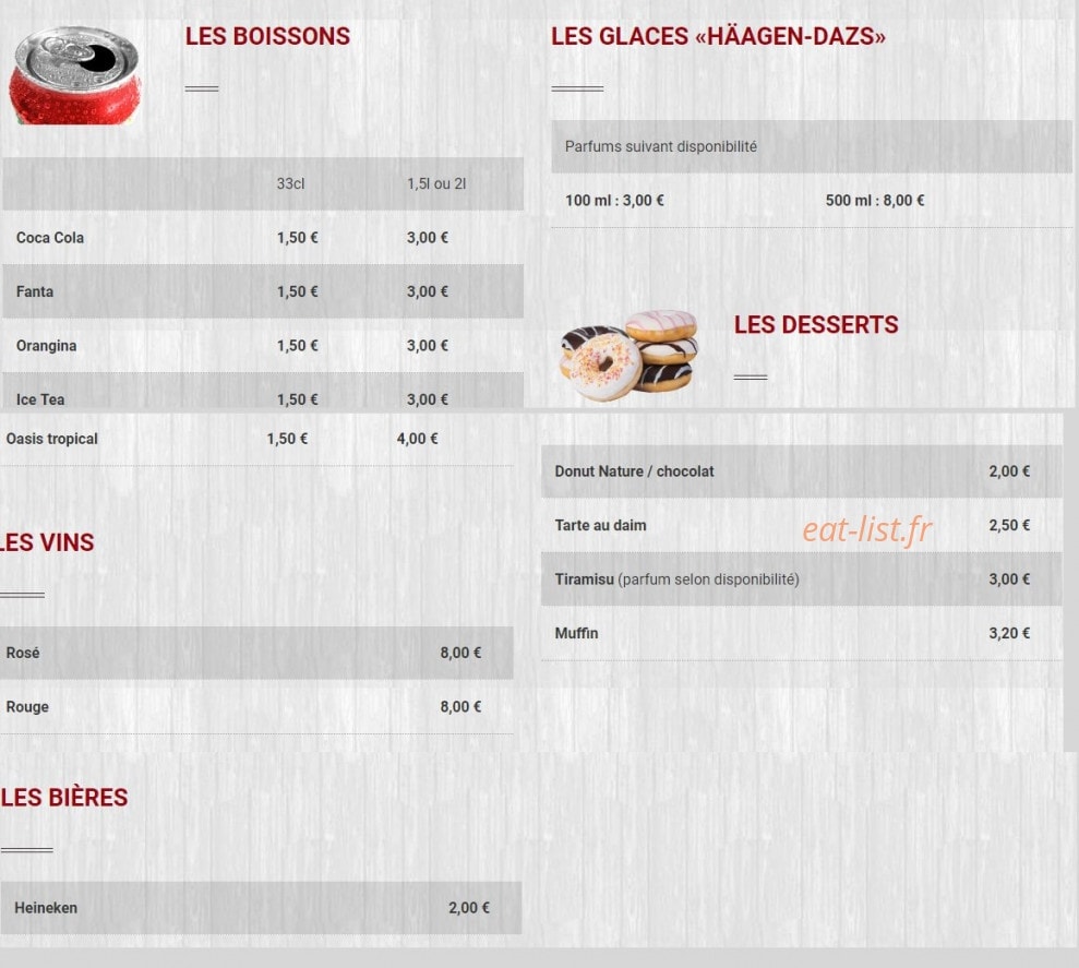 top pizza — carte page 5