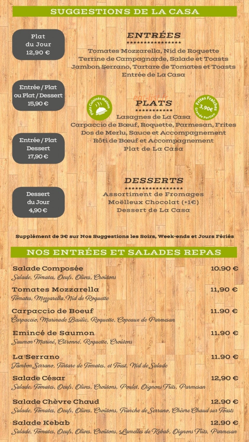 La Casa — carte page 1