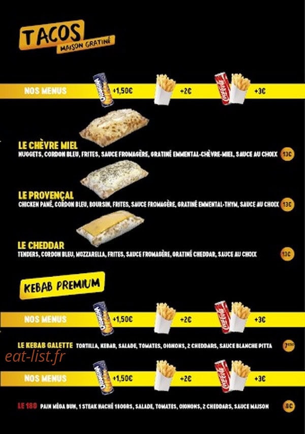 Tacos Phénomène — carte page 2