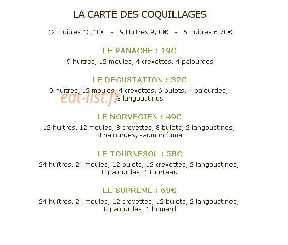 Le Tournesol — carte page 8