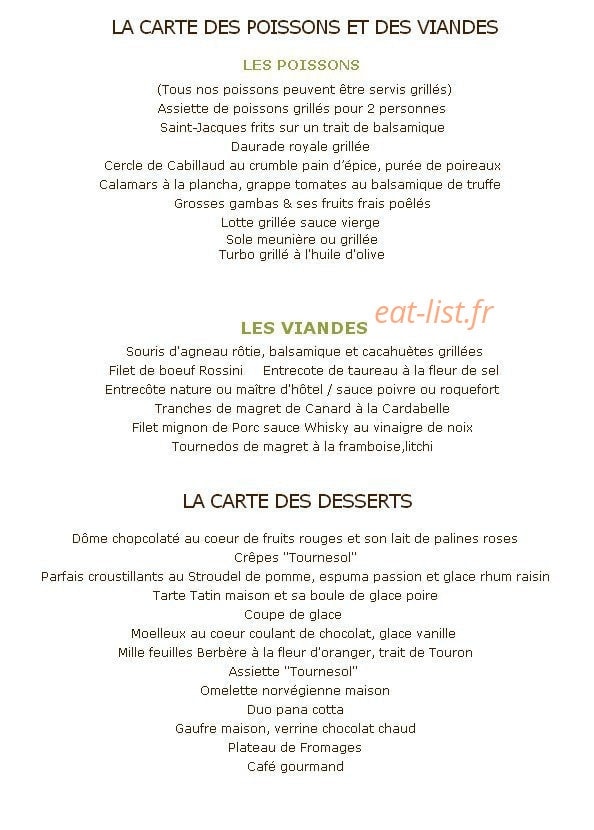 Le Tournesol — carte page 3