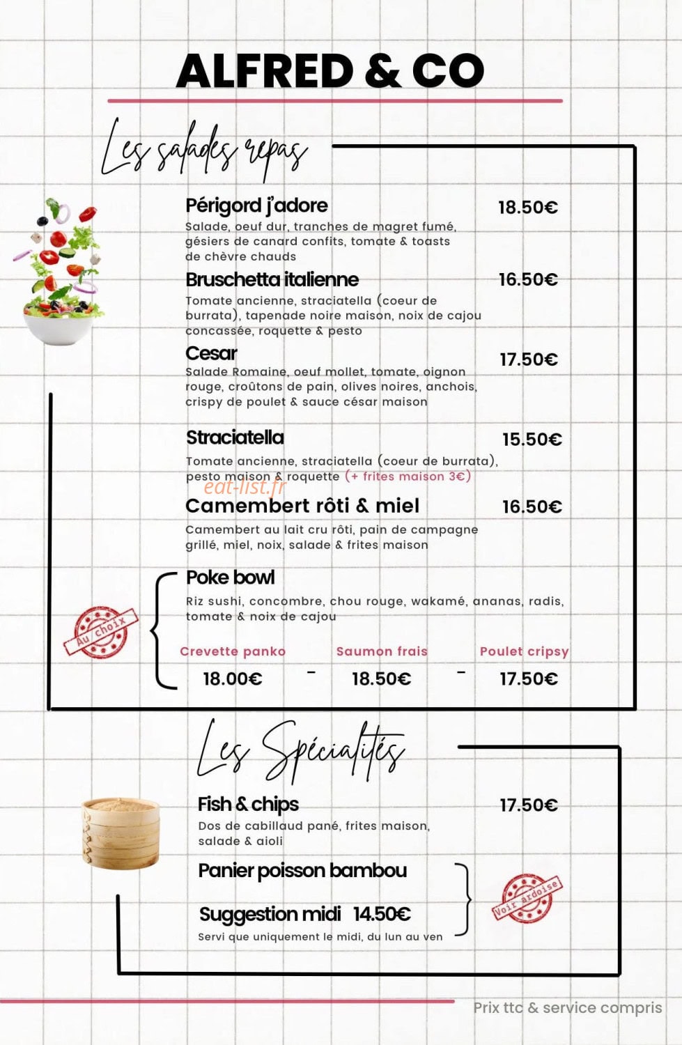 Alfred and Co — carte page 3