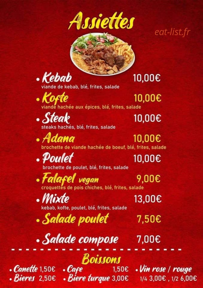Ankara Kebab — carte page 3