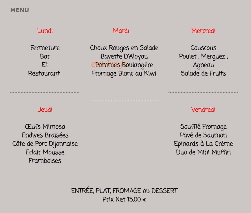 Ca Mijote — carte page 1