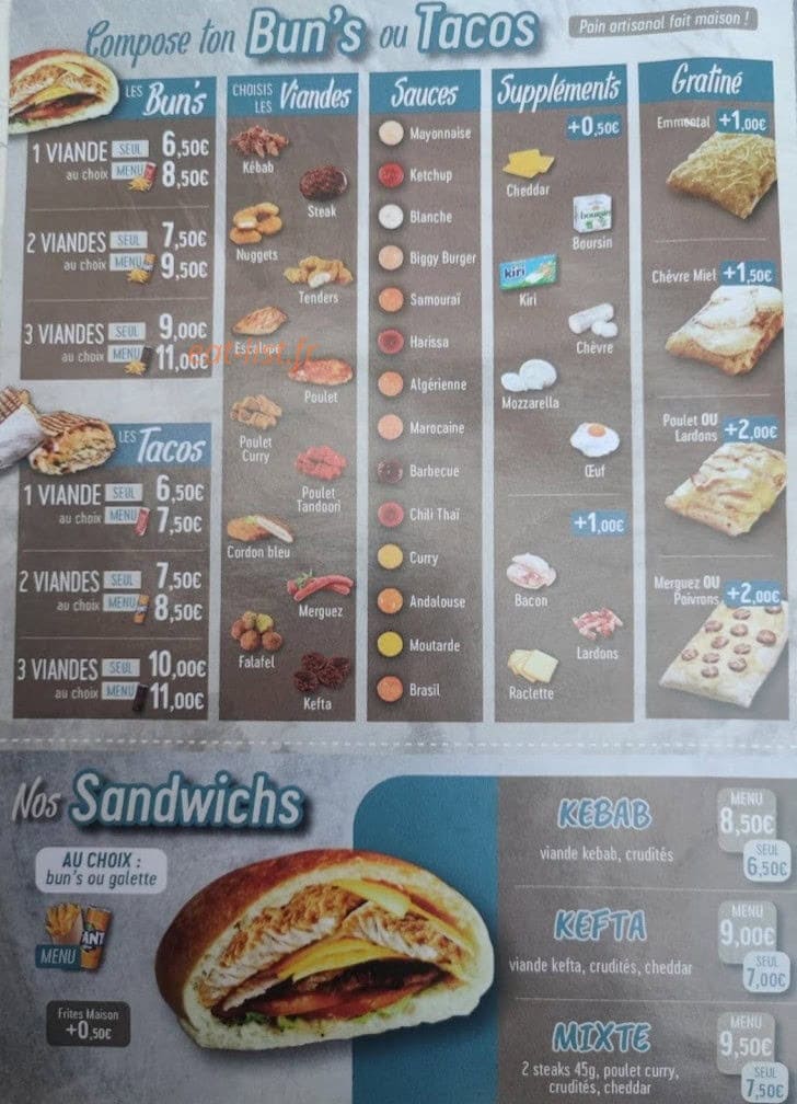 Fresh food — carte page 3