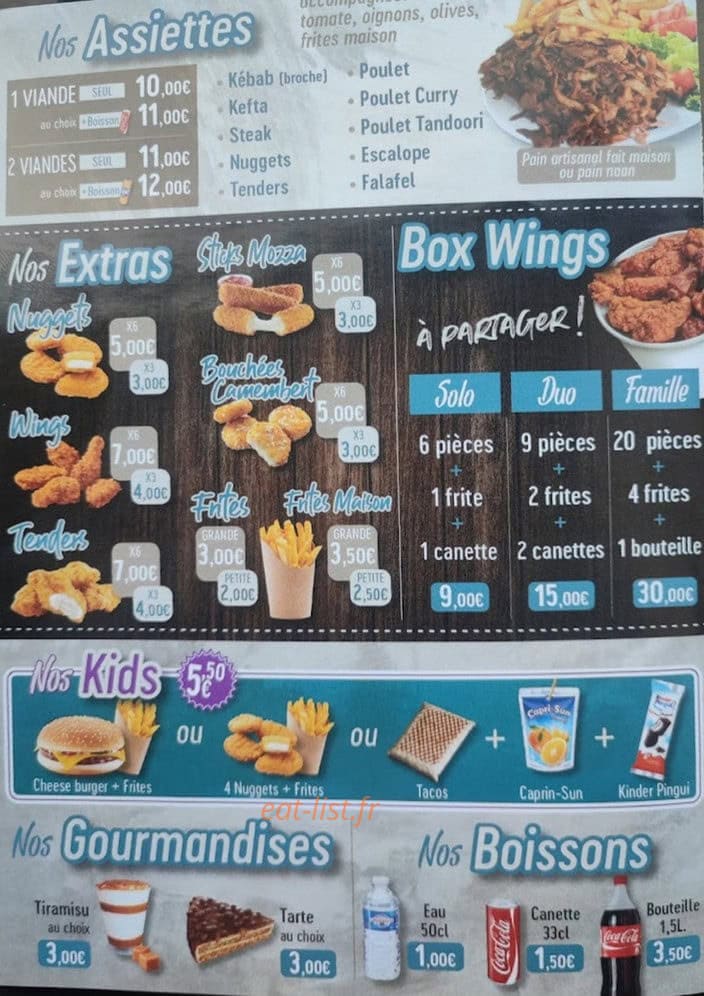 Fresh food — carte page 2