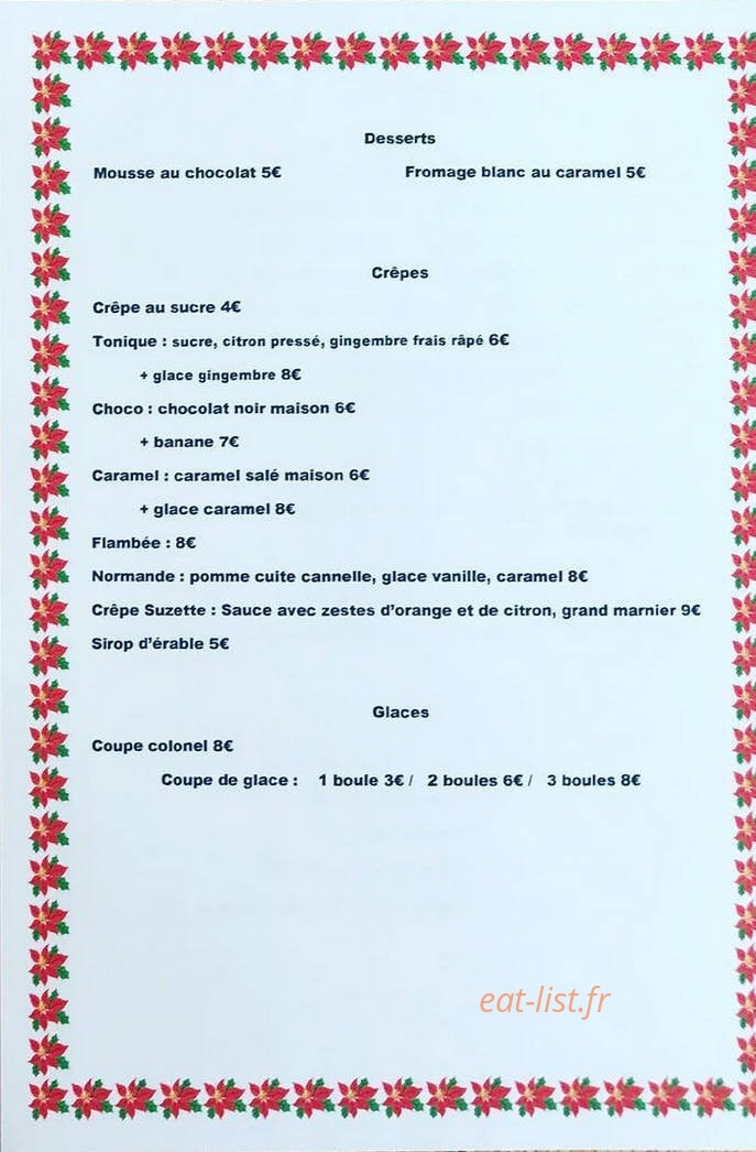 La Crêperie — carte page 2