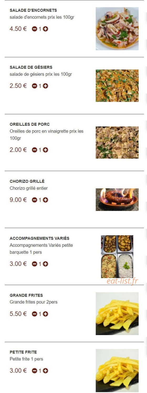 La Grillade — carte page 4