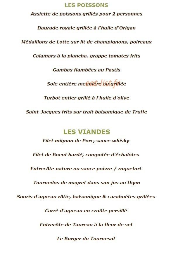 Le Tournesol — carte page 4