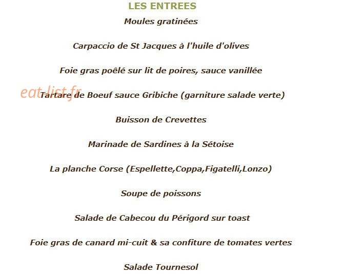 Le Tournesol — carte page 2