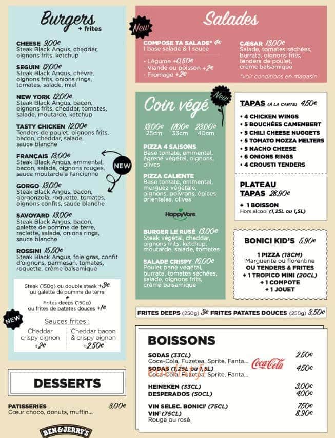 Pizza Bonici — carte page 2