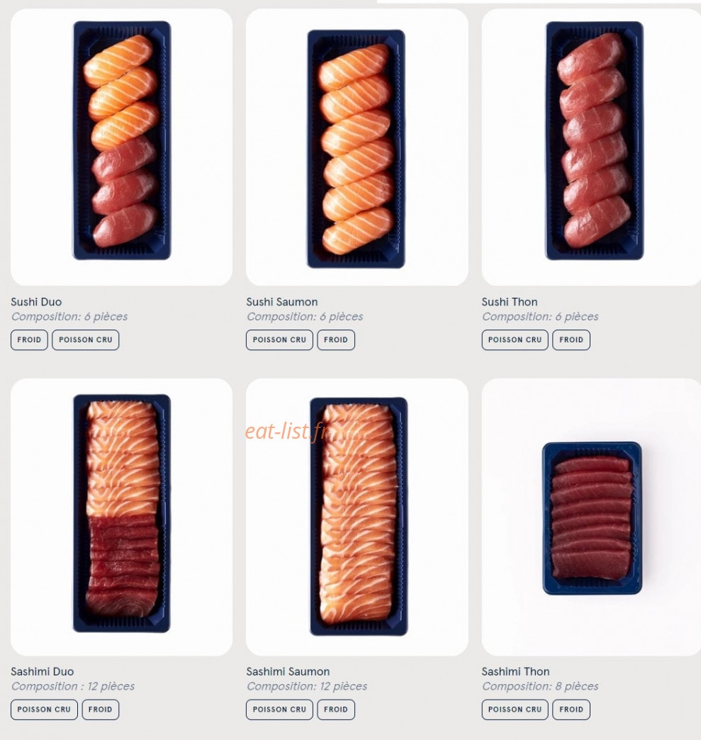 Sushi Daily — carte page 1